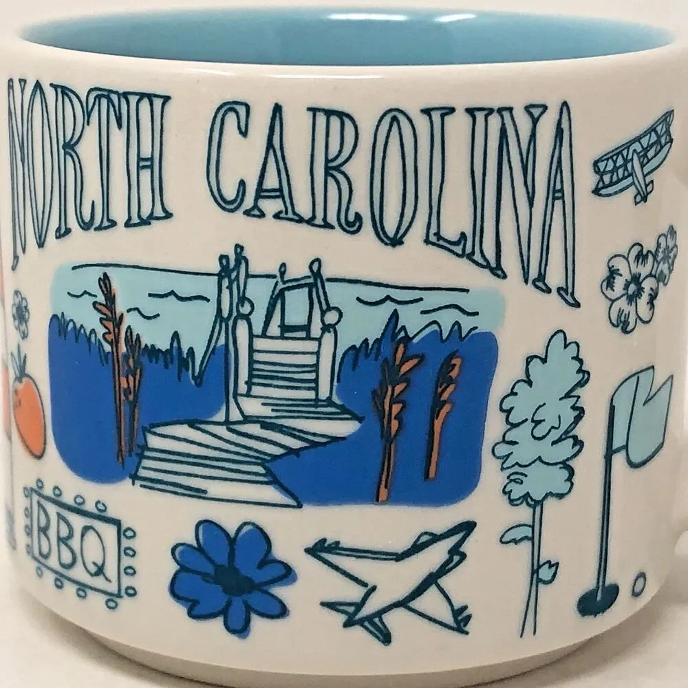 Starbucks NORTH CAROLINA Been There Series Mini Mug Ornament 2 Fl Oz Collectible